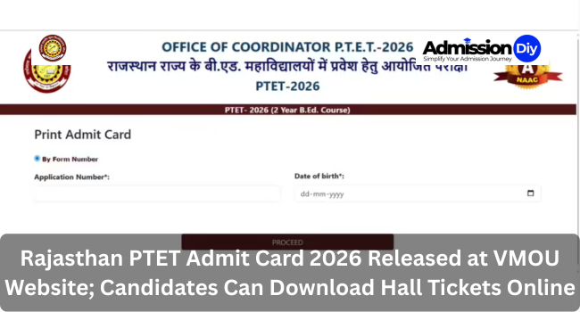 Rajasthan PTET Admit Card 2026 Released at VMOU Website; Candidates Can Download Hall Tickets Online